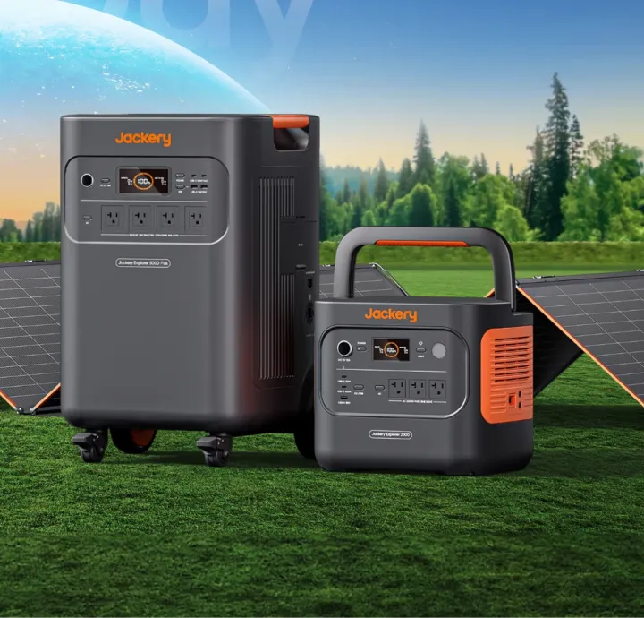 Jackery portable power station on grass